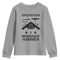 Operation Midnight Hammer Military Youth Sweatshirt Tactical Warfare Jets Bombers - Wonder Print Shop