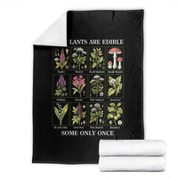 Vintage Botanical Poison Chart Graphic Throw Blanket All Plants Are Edible Some Only Once