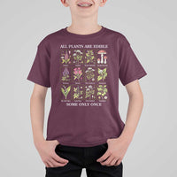 Vintage Botanical Poison Chart Graphic T Shirt For Kid All Plants Are Edible Some Only Once