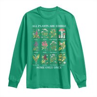 Vintage Botanical Poison Chart Graphic Long Sleeve Shirt All Plants Are Edible Some Only Once