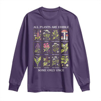 Vintage Botanical Poison Chart Graphic Long Sleeve Shirt All Plants Are Edible Some Only Once