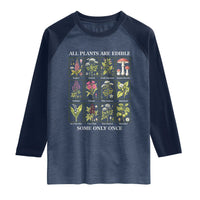 Vintage Botanical Poison Chart Graphic Raglan Shirt All Plants Are Edible Some Only Once