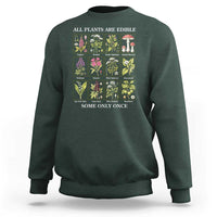 Vintage Botanical Poison Chart Graphic Sweatshirt All Plants Are Edible Some Only Once