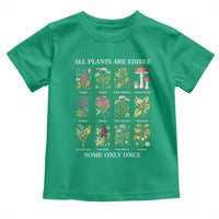 Vintage Botanical Poison Chart Graphic Toddler T Shirt All Plants Are Edible Some Only Once