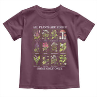 Vintage Botanical Poison Chart Graphic Toddler T Shirt All Plants Are Edible Some Only Once