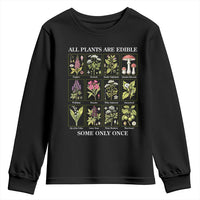 Vintage Botanical Poison Chart Graphic Youth Sweatshirt All Plants Are Edible Some Only Once