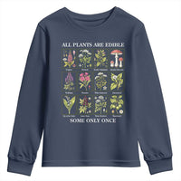 Vintage Botanical Poison Chart Graphic Youth Sweatshirt All Plants Are Edible Some Only Once