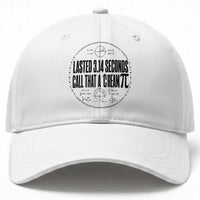 Lasted 3 14 Seconds Call That A Cream Pi Baseball Cap Funny Math Joke Adult Humor Pi Day Gift