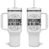 Lasted 3 14 Seconds Call That A Cream Pi Tumbler With Handle Funny Math Joke Adult Humor Pi Day Gift