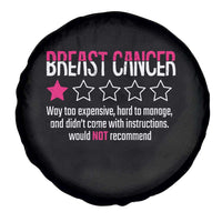 Funny Breast Cancer One Star Review Spare Tire Cover Would Not Recommend Breast Cancer Warrior