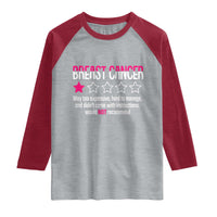 Funny Breast Cancer One Star Review Raglan Shirt Would Not Recommend Breast Cancer Warrior