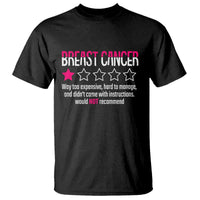 Funny Breast Cancer One Star Review T Shirt Would Not Recommend Breast Cancer Warrior