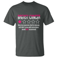Funny Breast Cancer One Star Review T Shirt Would Not Recommend Breast Cancer Warrior