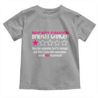 Funny Breast Cancer One Star Review Toddler T Shirt Would Not Recommend Breast Cancer Warrior