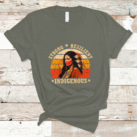 Indigenous Women T Shirt MMIW Strong Resilient MMIW Awareness Stolen Sisters - Wonder Print Shop