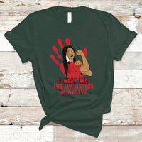 Native American Indigenous MMIW Awareness T Shirt I Wear Red For My Sisters - Wonder Print Shop