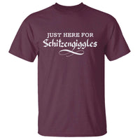 Funny Oktoberfest T Shirt Here for Schitzengiggles Group Bachelor Party - Wonder Print Shop