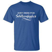 Funny Oktoberfest T Shirt Here for Schitzengiggles Group Bachelor Party - Wonder Print Shop