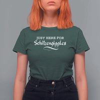 Funny Oktoberfest T Shirt For Women Here for Schitzengiggles Group Bachelor Party - Wonder Print Shop