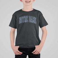 Classic Notre Dame Indiana T Shirt For Kid Vintage Retro Throwback Design - Wonder Print Shop