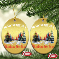 Funny Christmas Christmas Ornament In My Heart Is A Xmas Tree Farm Retro Vintage Clothing - Wonder Print Shop
