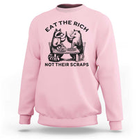 Funny Raccoon Possum Meme Sweatshirt Eat The Rich Not Their Scraps Sarcasm Retro Minimalist - Wonder Print Shop