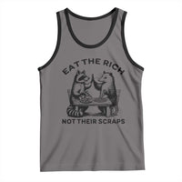 Funny Raccoon Possum Meme Tank Top Eat The Rich Not Their Scraps Sarcasm Retro Minimalist