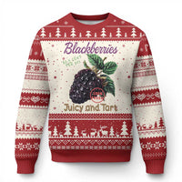 Fresh Juicy Blackberries Ugly Christmas Sweater Retro Vintage Backberry Farmers Market - Wonder Print Shop