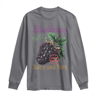 Fresh Juicy Blackberries Long Sleeve Shirt Retro Vintage Backberry Farmers Market