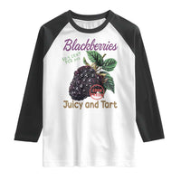 Fresh Juicy Blackberries Raglan Shirt Retro Vintage Backberry Farmers Market