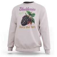 Fresh Juicy Blackberries Sweatshirt Retro Vintage Backberry Farmers Market