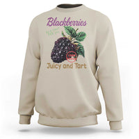 Fresh Juicy Blackberries Sweatshirt Retro Vintage Backberry Farmers Market