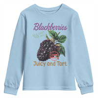 Fresh Juicy Blackberries Youth Sweatshirt Retro Vintage Backberry Farmers Market