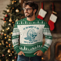 Funny Raccoon Meme It Is What It Is Ugly Christmas Sweater And It Is Not Great Mental Health Support - Wonder Print Shop