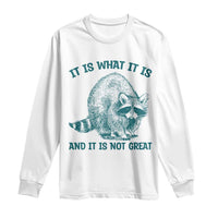 Funny Raccoon Meme It Is What It Is Long Sleeve Shirt And It Is Not Great Mental Health Support - Wonder Print Shop