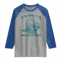 Funny Raccoon Meme It Is What It Is Raglan Shirt And It Is Not Great Mental Health Support - Wonder Print Shop