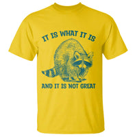 Funny Raccoon Meme It Is What It Is T Shirt And It Is Not Great Mental Health Support - Wonder Print Shop