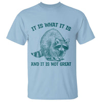 Funny Raccoon Meme It Is What It Is T Shirt And It Is Not Great Mental Health Support - Wonder Print Shop