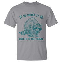 Funny Raccoon Meme It Is What It Is T Shirt And It Is Not Great Mental Health Support - Wonder Print Shop