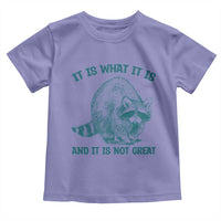 Funny Raccoon Meme It Is What It Is Toddler T Shirt And It Is Not Great Mental Health Support - Wonder Print Shop