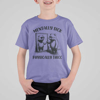 Mentally Sick Physically Thick T Shirt For Kid Retro Vintage Silly Raccoon Weird Meme - Wonder Print Shop