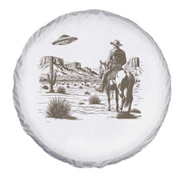 UFO Western Cowboy Spare Tire Cover Rodeo Wild West Retro Vintage Graphic
