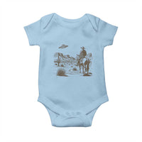 UFO Western Cowboy Baby Onesie Rodeo Wild West Retro Vintage Graphic