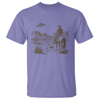 UFO Western Cowboy T Shirt Rodeo Wild West Retro Vintage Graphic