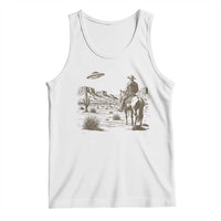 UFO Western Cowboy Tank Top Rodeo Wild West Retro Vintage Graphic