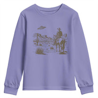 UFO Western Cowboy Youth Sweatshirt Rodeo Wild West Retro Vintage Graphic