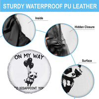Funny Raccoon 90s Trash Panda Spare Tire Cover On My Way To Disappoint You Mental Health Meme - Wonder Print Shop