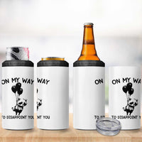 Funny Raccoon 90s Trash Panda 4 in 1 Can Cooler Tumbler On My Way To Disappoint You Mental Health Meme - Wonder Print Shop