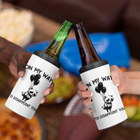 Funny Raccoon 90s Trash Panda 4 in 1 Can Cooler Tumbler On My Way To Disappoint You Mental Health Meme - Wonder Print Shop