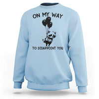 Funny Raccoon 90s Trash Panda Sweatshirt On My Way To Disappoint You Mental Health Meme - Wonder Print Shop
